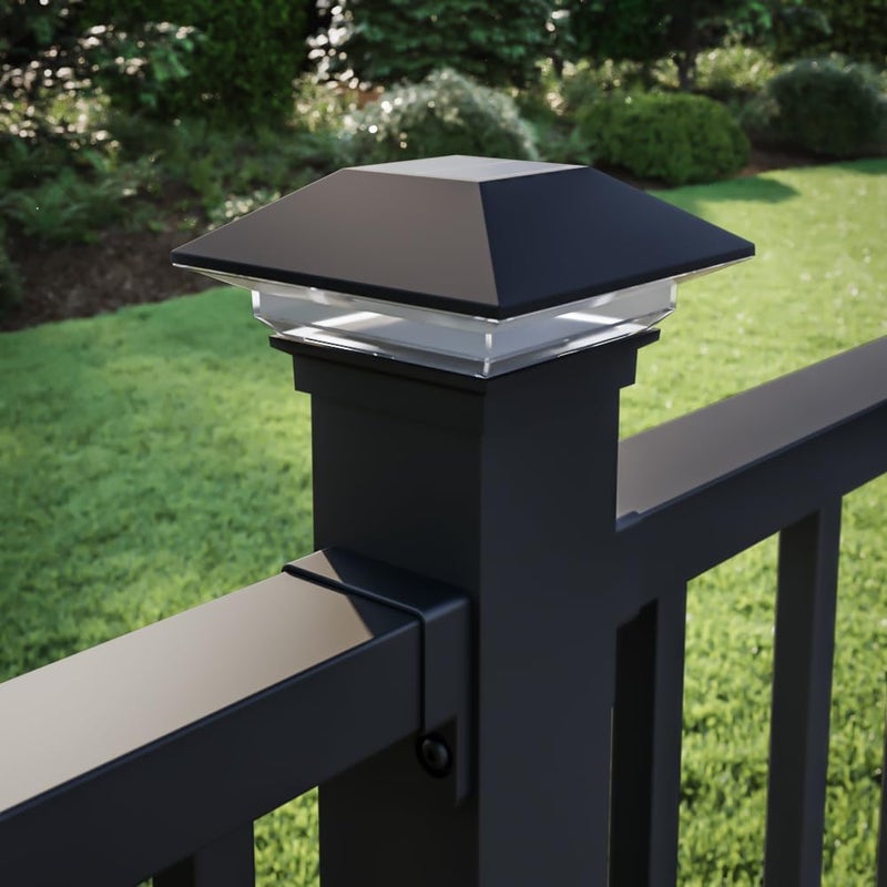 Deckorators Store 2-1/2 in. x 2-1/2 in. Black Solar Post Cap - Image 2